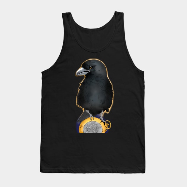 The Crow and the Pocket Watch Tank Top by Digital Fae Goods